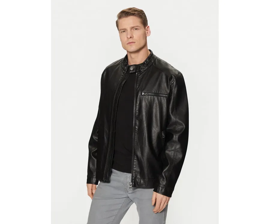 obrazek 1 Guess Kurtka z imitacji skóry M5RL00 WGU60 Czarny Regular Fit