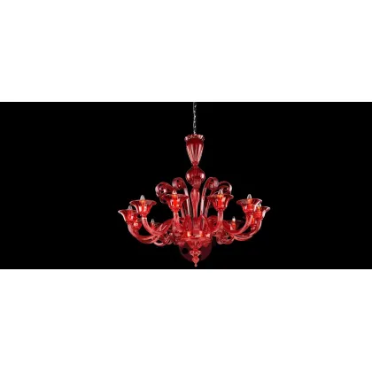 Zdjęcie Unikalny żyrandol ze szkła Murano z Włoch – Vetreria Artistica Rosa