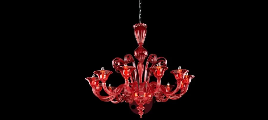 obrazek 1 Unikalny żyrandol ze szkła Murano z Włoch – Vetreria Artistica Rosa