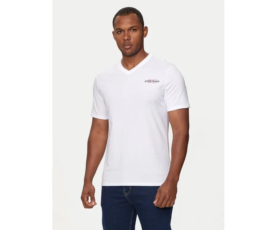 obrazek 1 Guess Jeans T-Shirt M4YI50 K8HM0 Biały Regular Fit