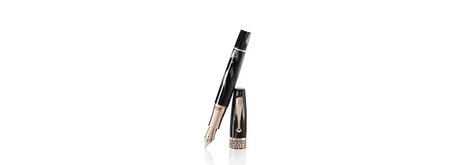 obrazek 2 Diamonds Fountain Pen EXTRA 1930 Black&White Montegrappa