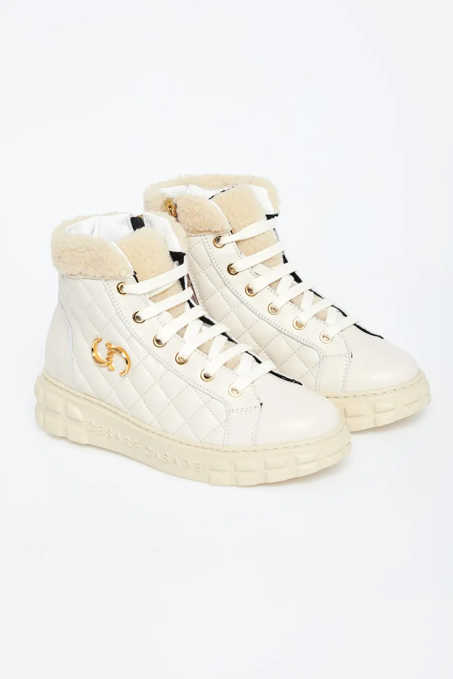 obrazek 1 Sneakersy damskie wysokie CESARE CASADEI Cesare Casadei