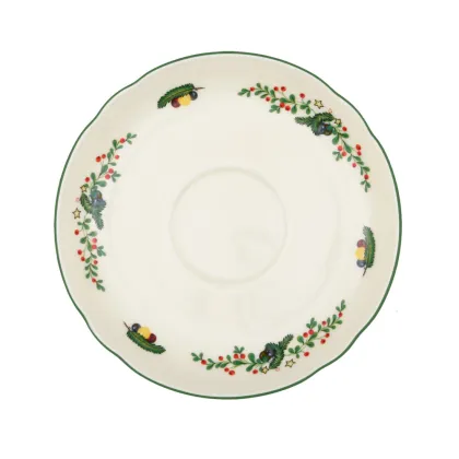 Zdjęcie Porcelanowy mały spodek zdobiony świątecznym motywem - Seltmann Weiden