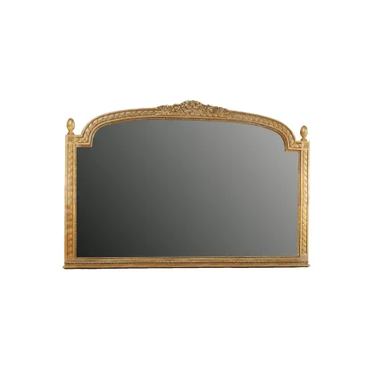 Zdjęcie Eleganckie lustro ANGELES - antyczne złoto na rzeźbionym drewnie - Collecion Alexandra