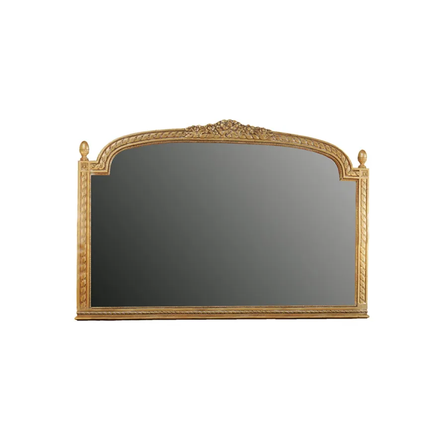obrazek 1 Eleganckie lustro ANGELES - antyczne złoto na rzeźbionym drewnie - Collecion Alexandra