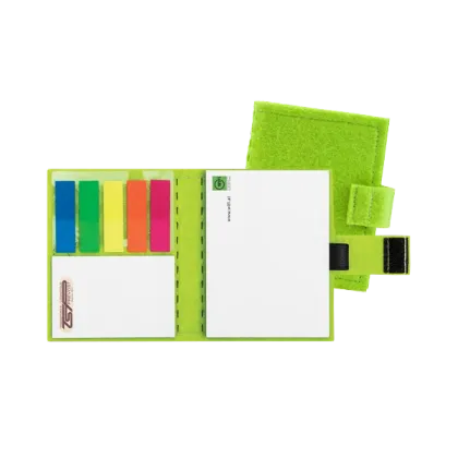 Zdjęcie Filcowe etui z kartkami do notowania i znacznikami zapinane na rzep