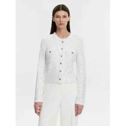 Zdjęcie MICHAEL Michael Kors Kardigan MF460Z6F5L Biały Regular Fit