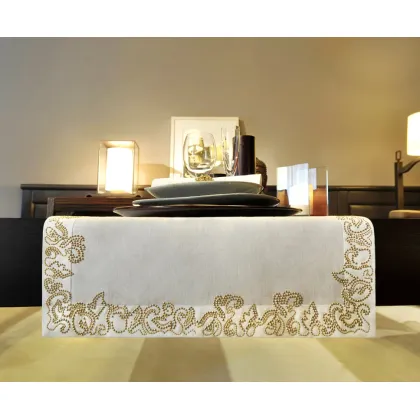 Zdjęcie Luksusowy lniany obrus Arabesque