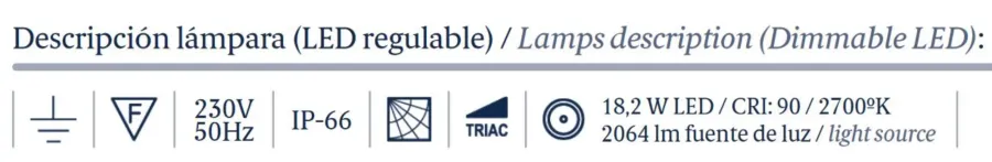 obrazek 3 Oryginalna lampa ścienna na taras lub ogród od hiszpańskiego producenta