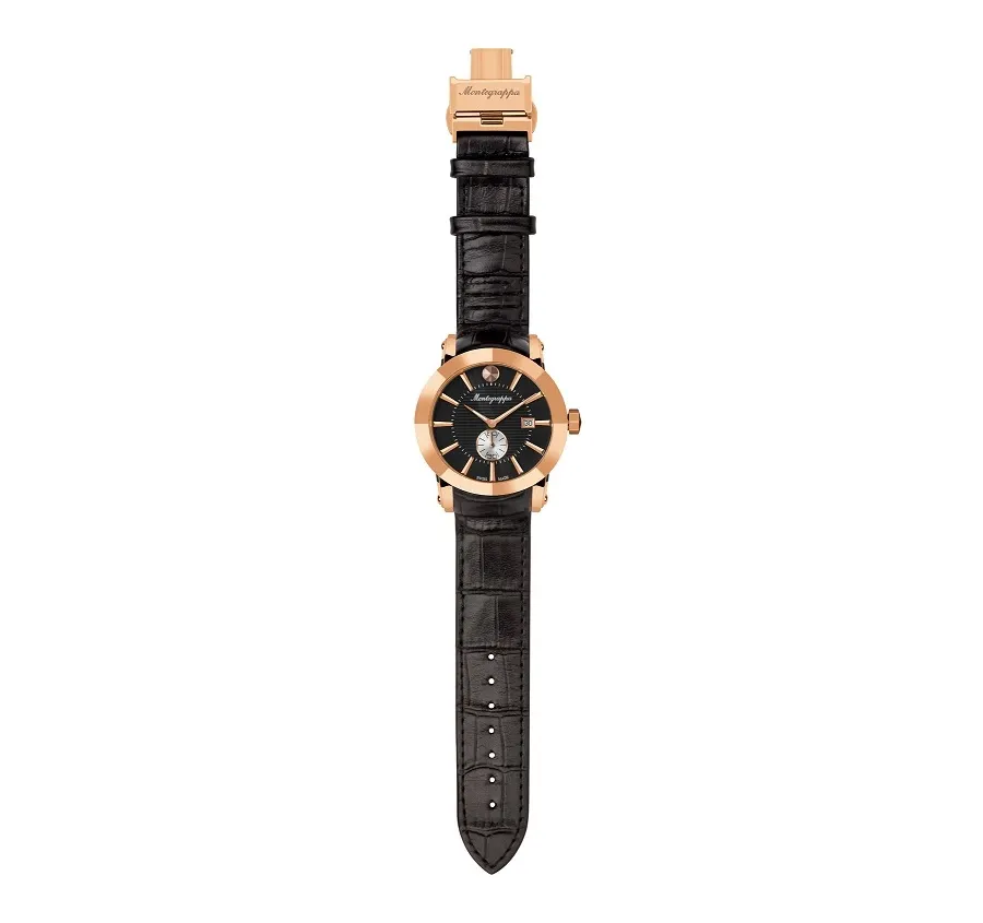 obrazek 2 Designerski Zegarek Rose Gold Black Dial NeroUno Monetegrappa