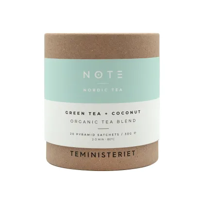 Zdjęcie Teministeriet - NOTE Green Tea Coconut Organic - Herbata 20 Torebek TEMINISTERIET