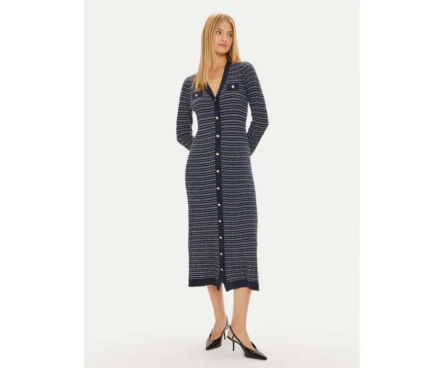 obrazek 1 Tommy Hilfiger Sukienka dzianinowa WW0WW43083 Granatowy Regular Fit
