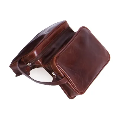 Zdjęcie Podwójna skórzana saszetka - dla mężczyzn