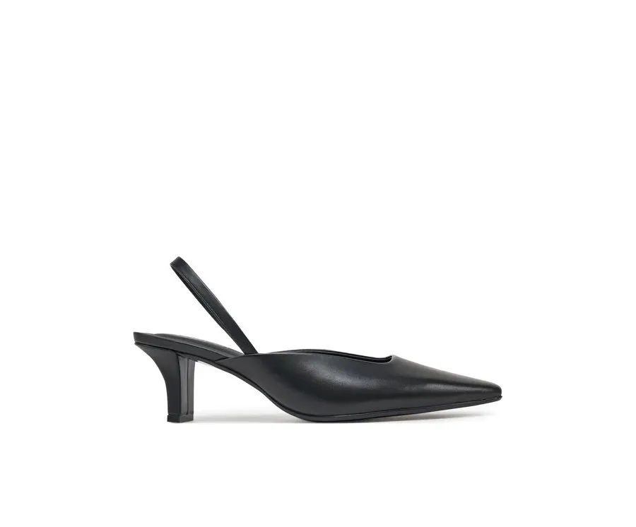 obrazek 1 Calvin Klein Sandały Heel Mule Pump 50 - Lth HW0HW02551 Czarny