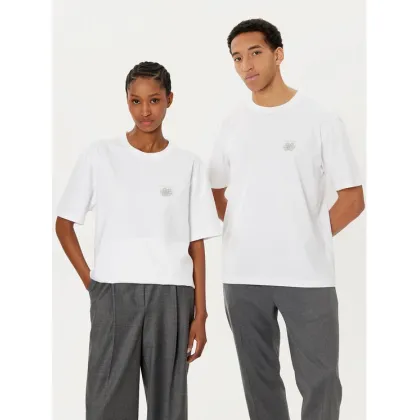 Zdjęcie Filling Pieces T-Shirt Unisex Embroidered Knot 7449986 Biały Regular Fit