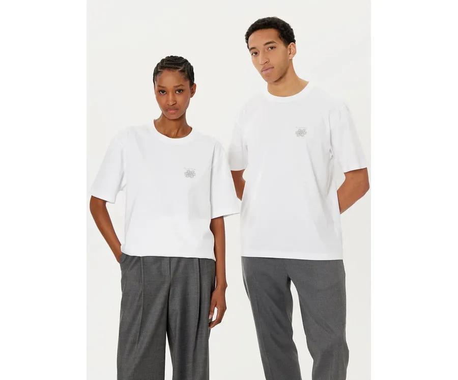 obrazek 1 Filling Pieces T-Shirt Unisex Embroidered Knot 7449986 Biały Regular Fit