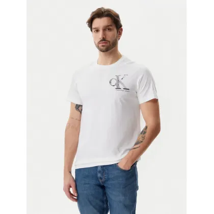 Zdjęcie Calvin Klein Jeans T-Shirt Meta Monogram J30J325498 Biały Regular Fit