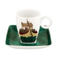 Picture Luxurious porcelain coffee cup and saucer - 4 pieces - Vista Alegre