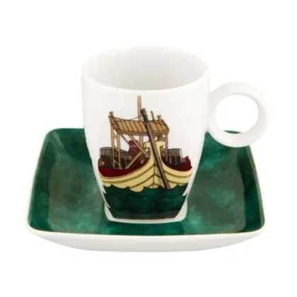 Zdjęcie Luksusowa porcelanowa filiżanka do kawy ze spodkiem - 4 sztuki - Vista Alegre