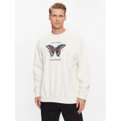 Zdjęcie Vans Bluza Born In Anaheim Loose Crew VN000ABMFS81 Écru Loose Fit