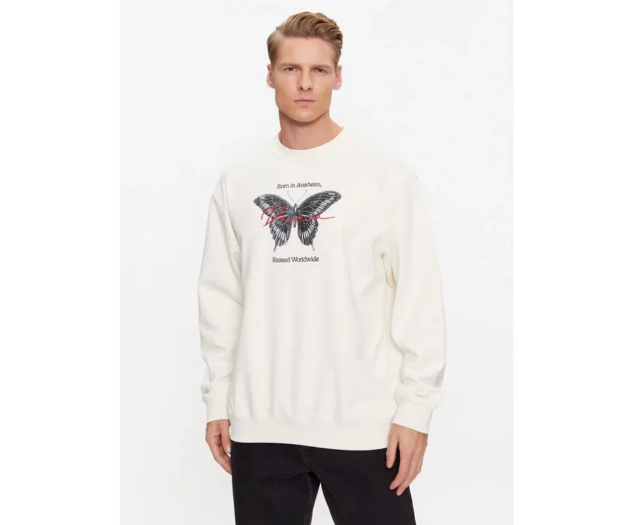 obrazek 1 Vans Bluza Born In Anaheim Loose Crew VN000ABMFS81 Écru Loose Fit