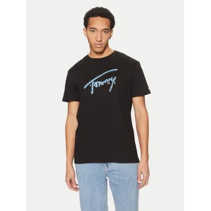 Zdjęcie Tommy Jeans T-Shirt Signature DM0DM21109 Czarny Regular Fit