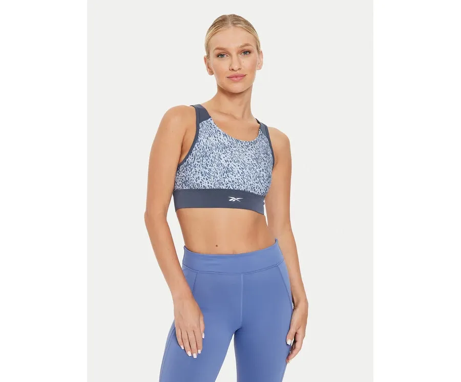 obrazek 1 Reebok Biustonosz top Running AOP 100076052 Szary Regular Fit