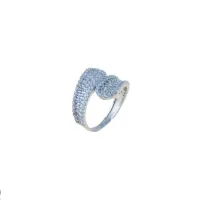 Picture Italian large ring with zircons