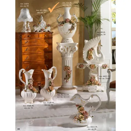 Zdjęcie Stylowy zegar zdobiony kwiatami z Włoch