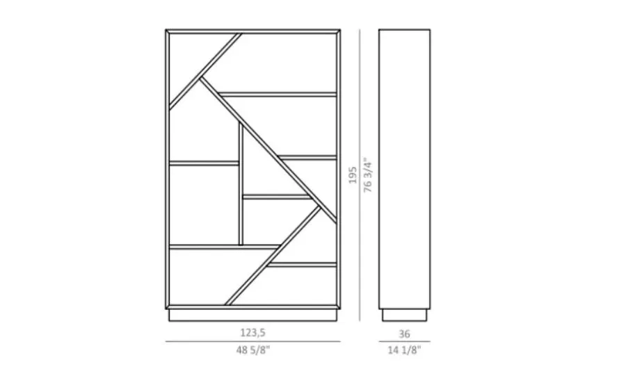 obrazek 6 Oryginalny regał dekoracyjny z geometrycznym wzorem półek