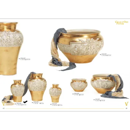 Picture Beautifully decorated antique vase 35 cm - Valle d'oro Patchi