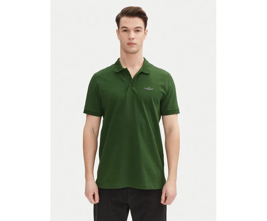 obrazek 1 Aeronautica Militare Polo 251PO1843P191 Zielony Regular Fit