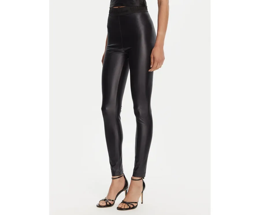 obrazek 1 Versace Jeans Couture Legginsy 78HAC101 Czarny Slim Fit