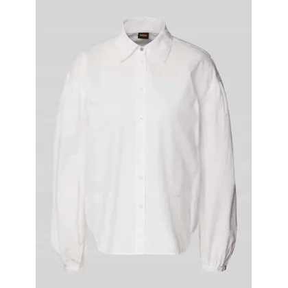 Zdjęcie Bluzka koszulowa o kroju regular fit z wyhaftowanym logo model ‘Barby’