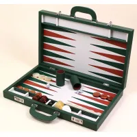 Zdjęcie Zielony zestaw do gry w backgammon