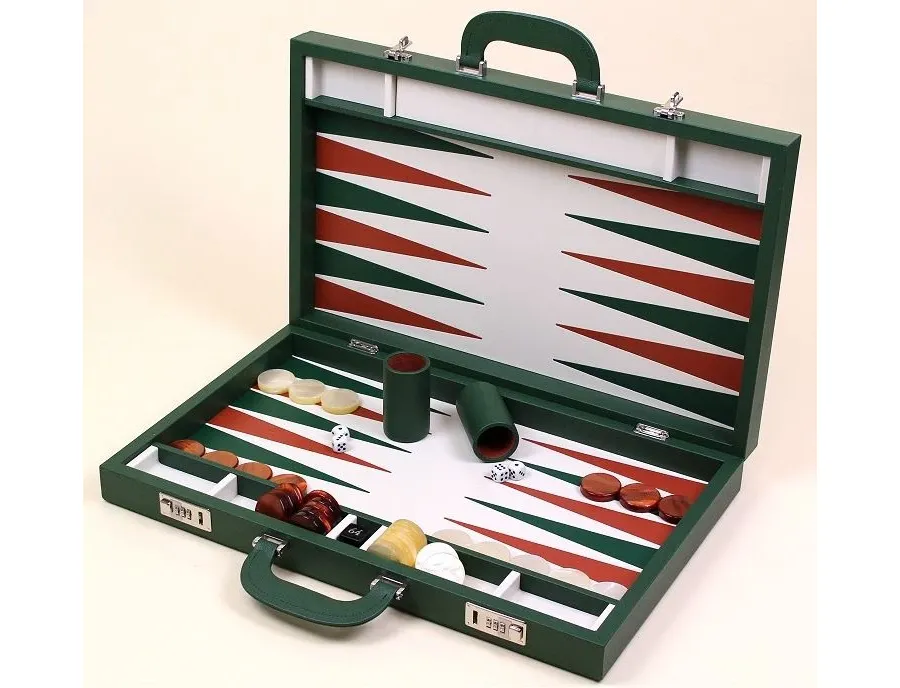 obrazek 1 Zielony zestaw do gry w backgammon