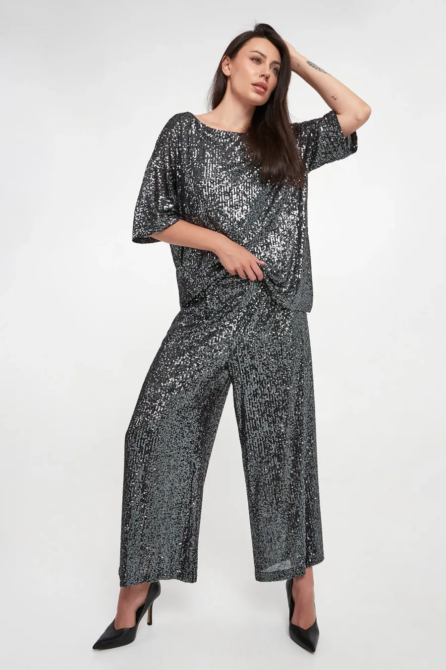 obrazek 1 Spodnie damskie cekinowe JOSEPH RIBKOFF Joseph Ribkoff