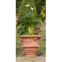 Picture Large Italian terracotta flowerpot for gardens and terraces - Fornace Masini