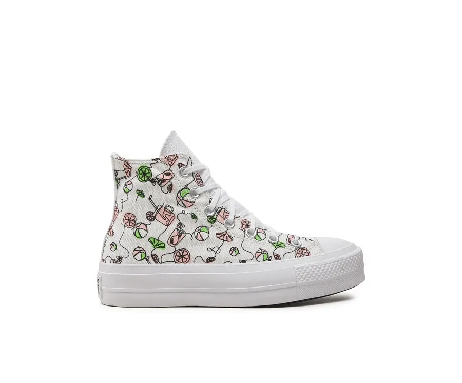 obrazek 1 Converse Trampki Chuck Taylor All Star Lift Platform Pink Lemonade A07561C Biały