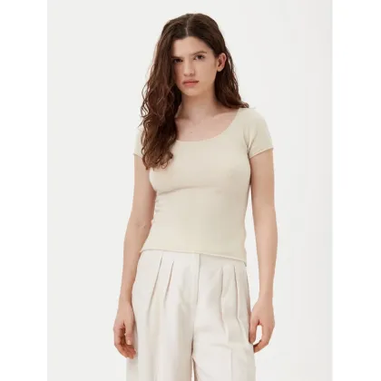 Zdjęcie American Vintage Bluzka Raxow RAX18CH24 Beżowy Slim Fit