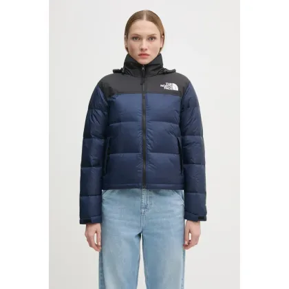 Zdjęcie The North Face kurtka puchowa damska kolor granatowy zimowa