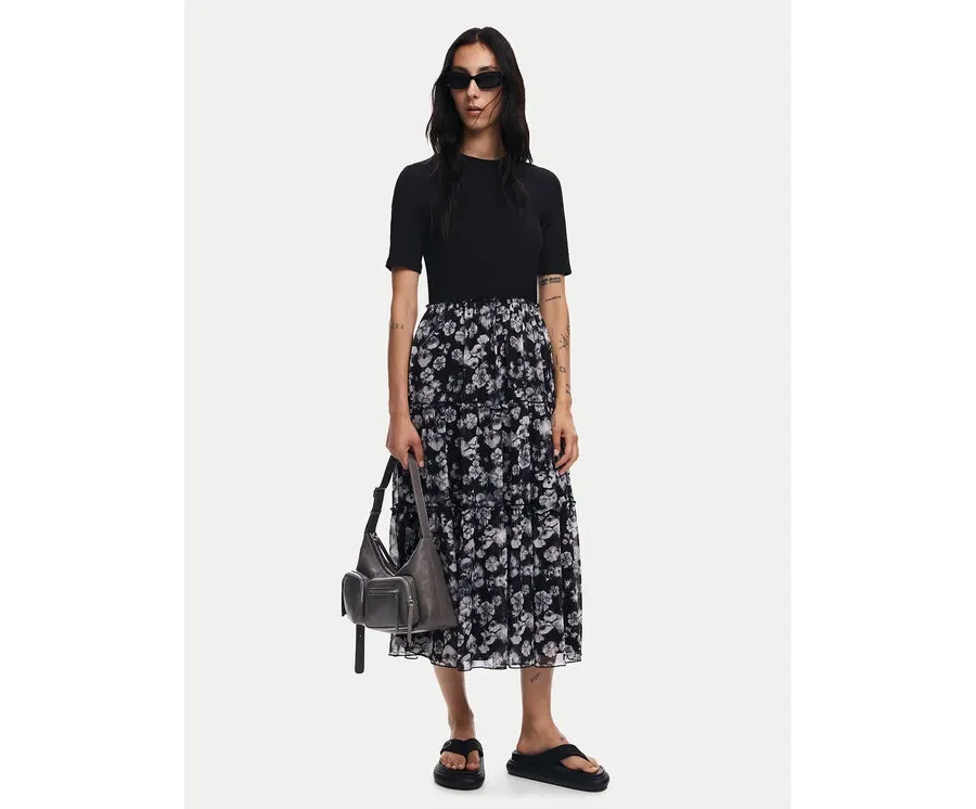 obrazek 1 Desigual Sukienka codzienna Indianapolis 24WWVW54 Czarny Regular Fit