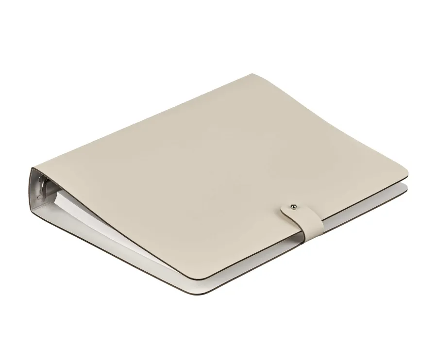 obrazek 1 Stylowy segregator A5 wykonany z naturalnej skóry w kolorze kremowym