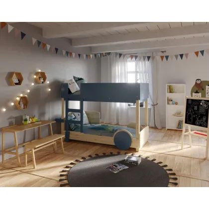 Zdjęcie Montessori - łóżko piętrowe adaptowalne na pojedyncze/baldachim - Mathy by Bols