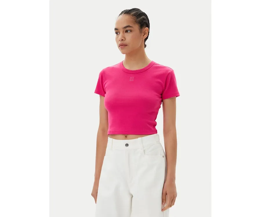 obrazek 1 HUGO T-Shirt Delanor 50512000 Różowy Slim Fit