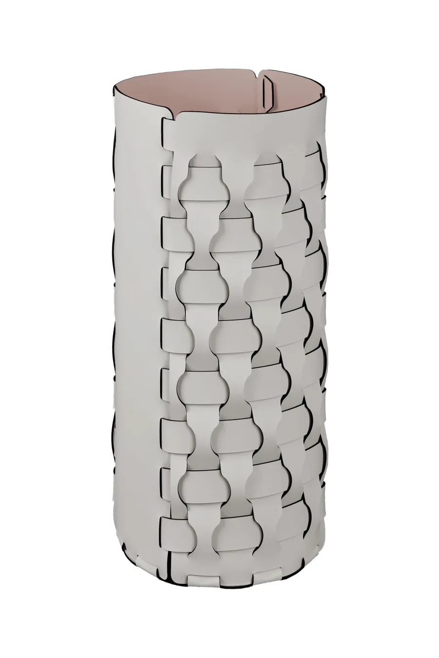 obrazek 1 Wysoki pleciony kosz na parasole Dubai Ø22xH51 cm w kolorze perłowym