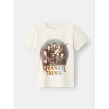 Zdjęcie NAME IT T-Shirt STRANGER THINGS 13227698 Biały Regular Fit