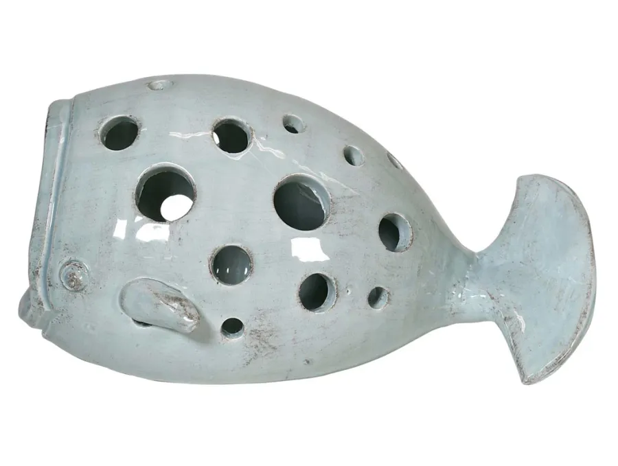 obrazek 2 Artystyczny ceramiczny lampion w kształcie ryby - Virginia Casa