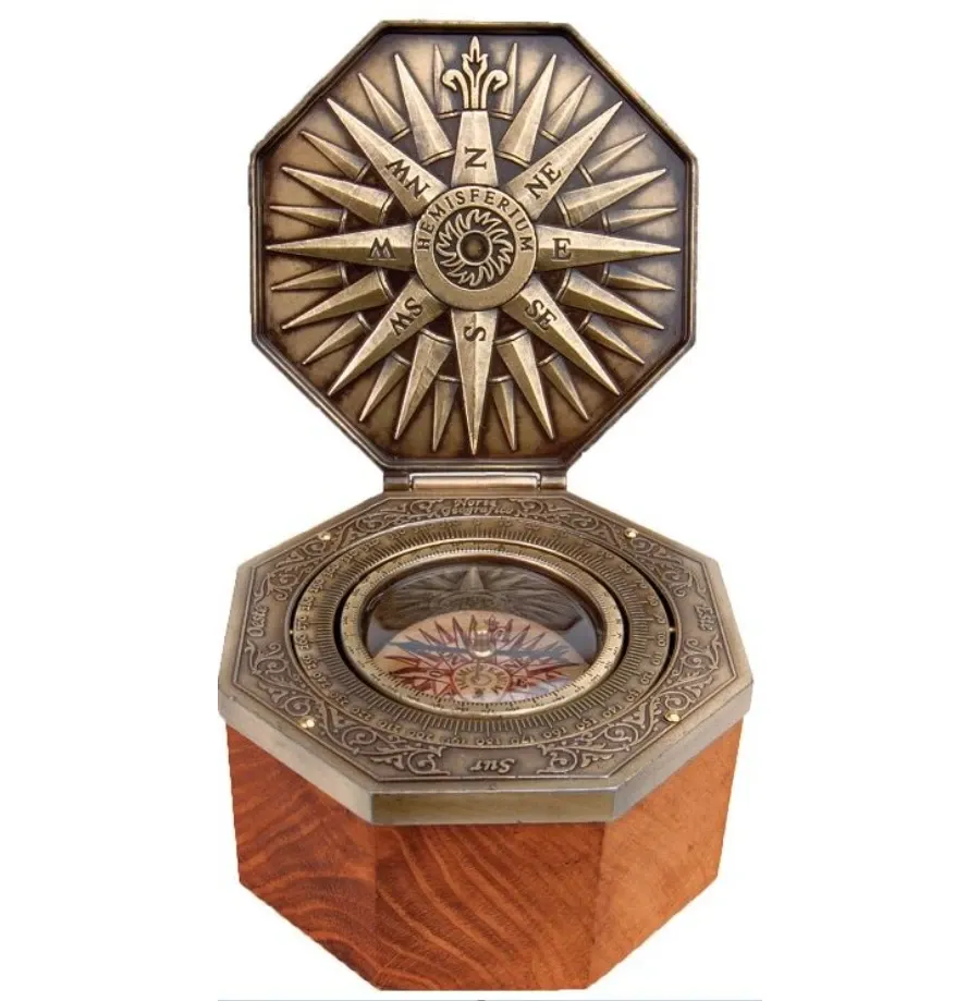 obrazek 4 Premium Mosiężny Kompas Cardan – Historyczna Replika XVII w.