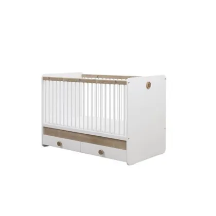 Zdjęcie Piękne łóżeczko niemowlęce z dwiema szufladami na dole - Cilek